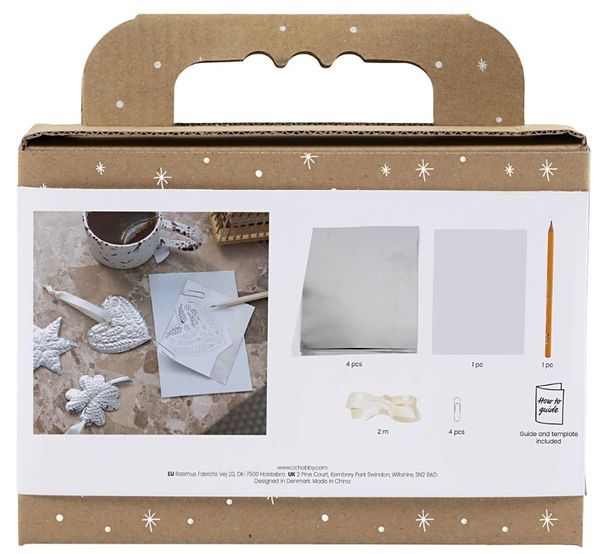 Hovedbilde Mini DIY Kit Julepynt, sølv metall