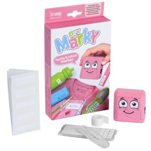 Hovedbilde DIY Marky Stempelsett Navnelapper – Rosa