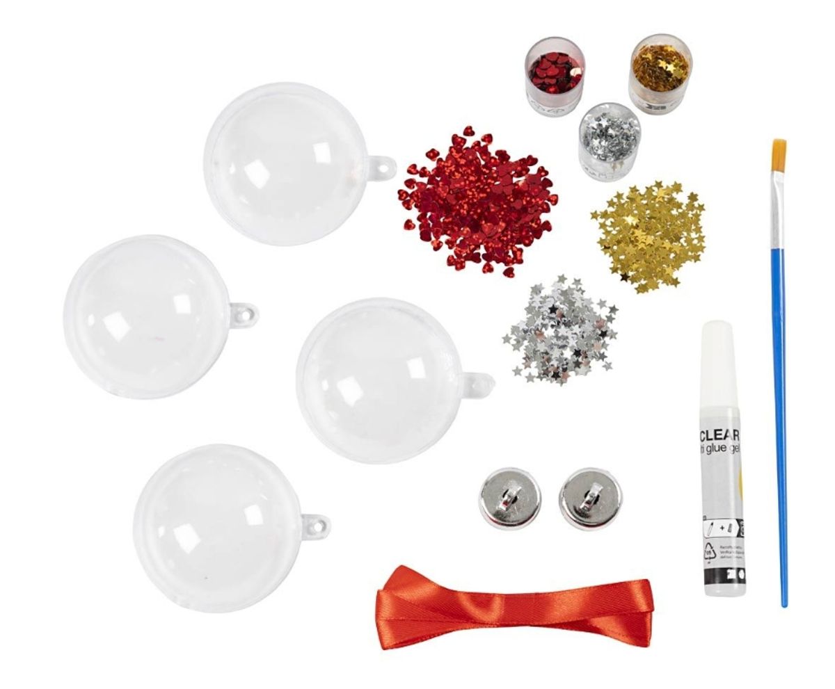 DIY Kit: Julekuler med paljetter