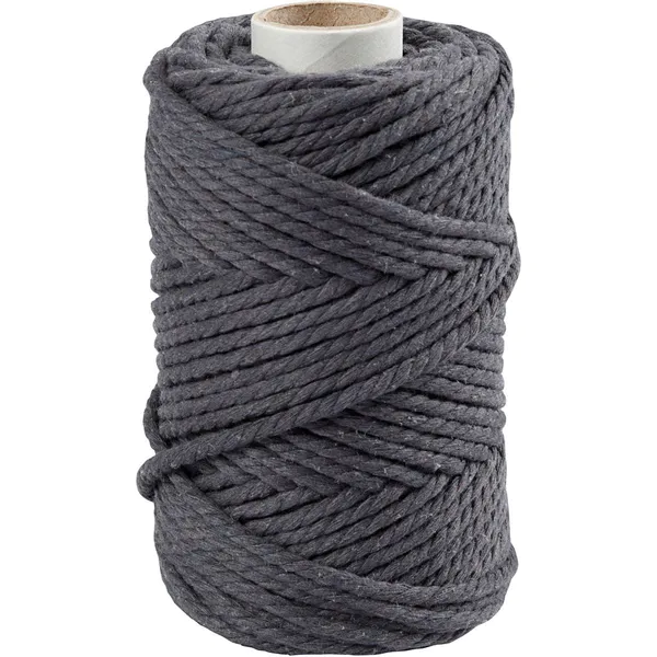 Hovedbilde Makrame-garn: grå, 4 mm