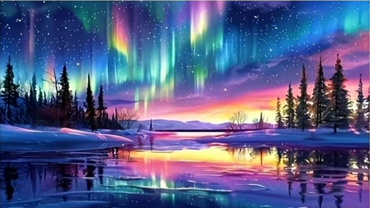 Stemningsfull himmel, 35 x 25 cm