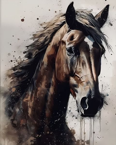 Hovedbilde Hest, 25 x 35 cm
