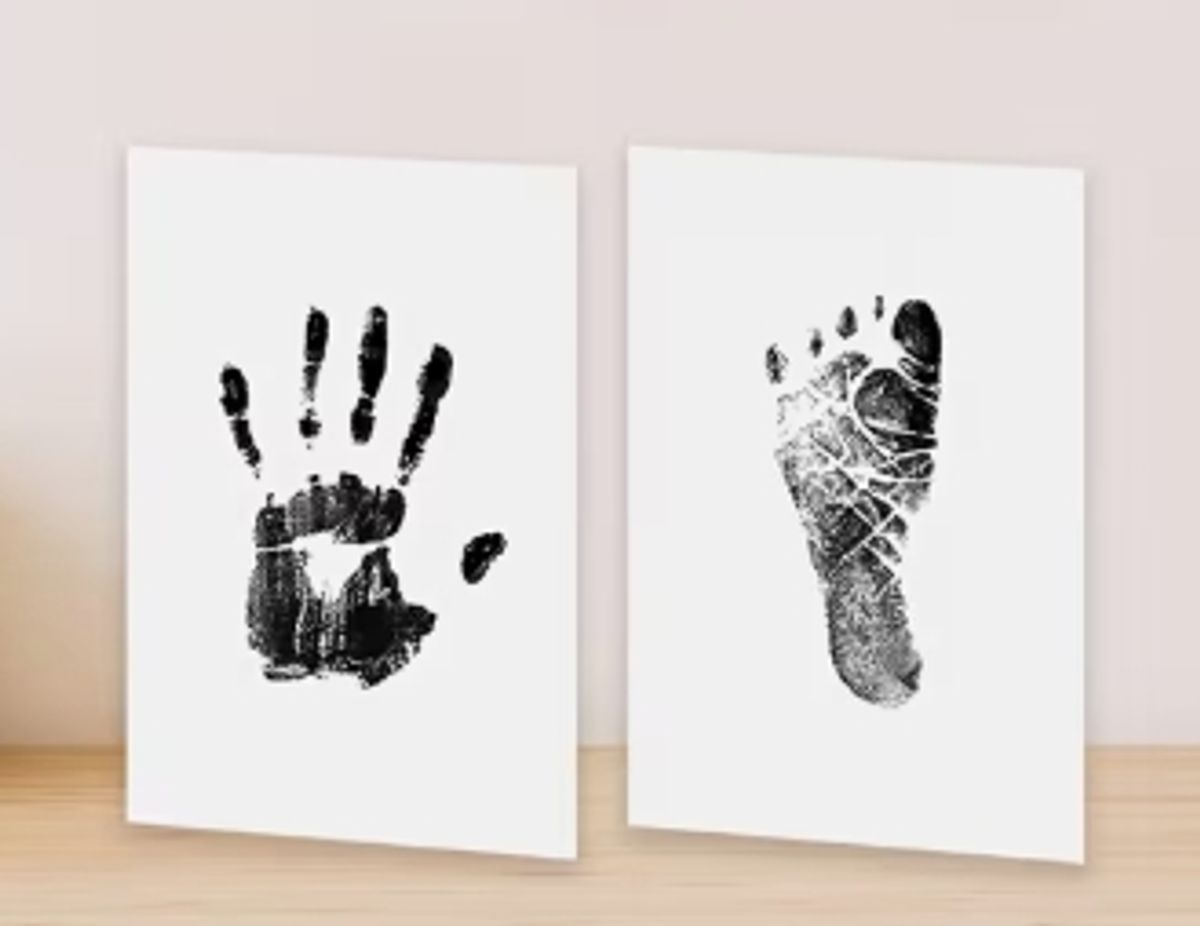 Avtrykks-pute, lys blå