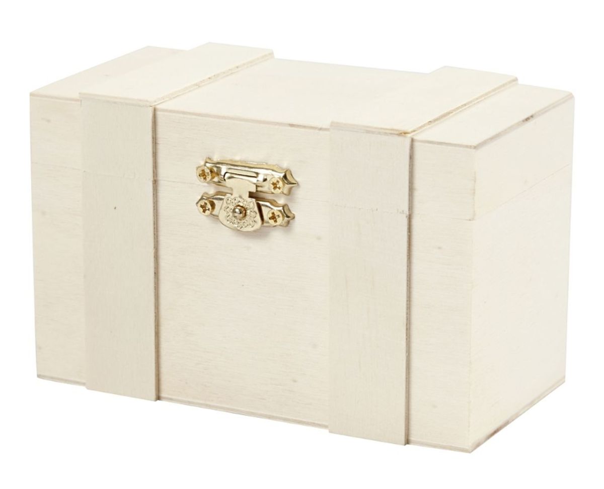 Skattekiste:  7,5 cm x 12 cm x 6 cm