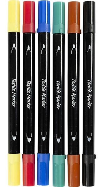 Hovedbilde Tekstiltusjer 6 pack